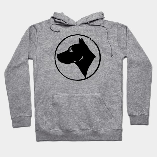 Dog Head in a Circle Hoodie by PsychicCat